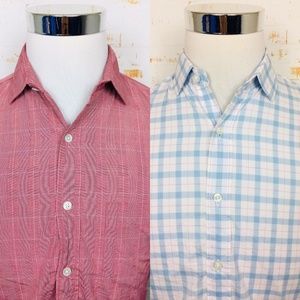Lot Of 2 J Crew Ludlow Mens Button Up Dress Shirts
